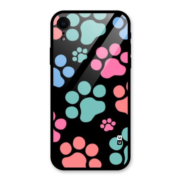 Puppy Paws Glass Back Case for iPhone XR