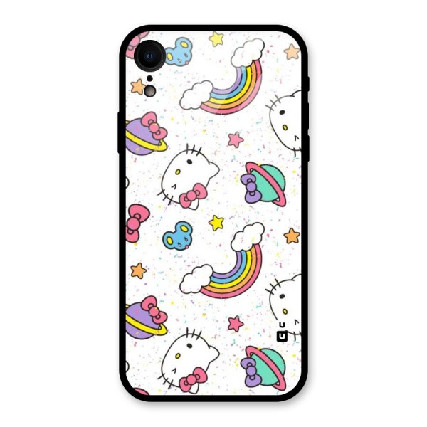 Rainbow Kit Tee Glass Back Case for iPhone XR