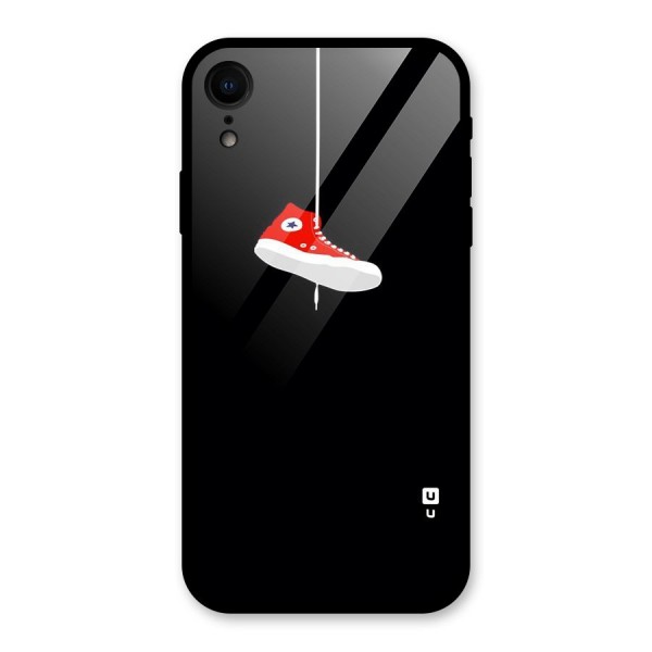 Red Shoe Hanging Glass Back Case for iPhone XR