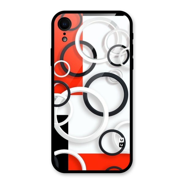 Rings Abstract Glass Back Case for iPhone XR