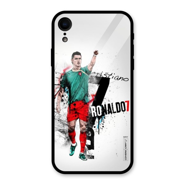 Ronaldo In Portugal Jersey Glass Back Case for iPhone XR