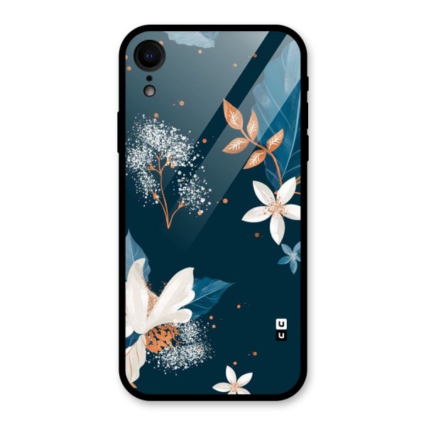 Royal Floral Glass Back Case for iPhone XR