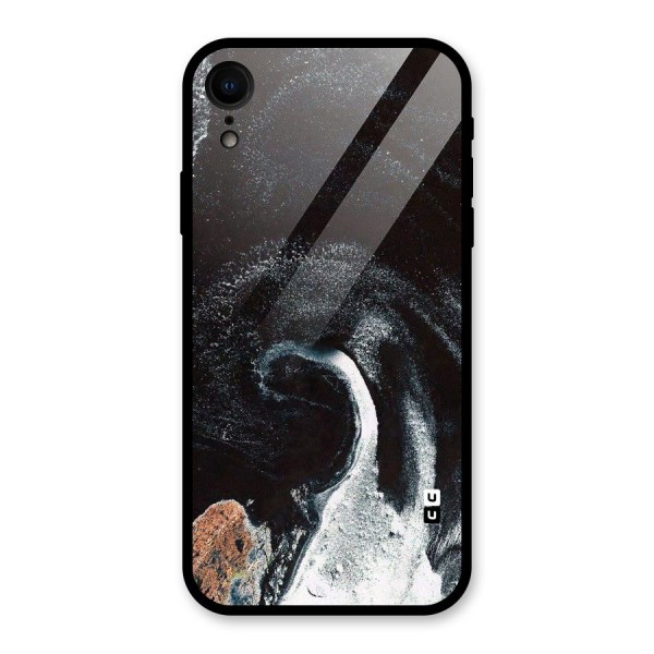 Sea Ice Space Art Glass Back Case for iPhone XR