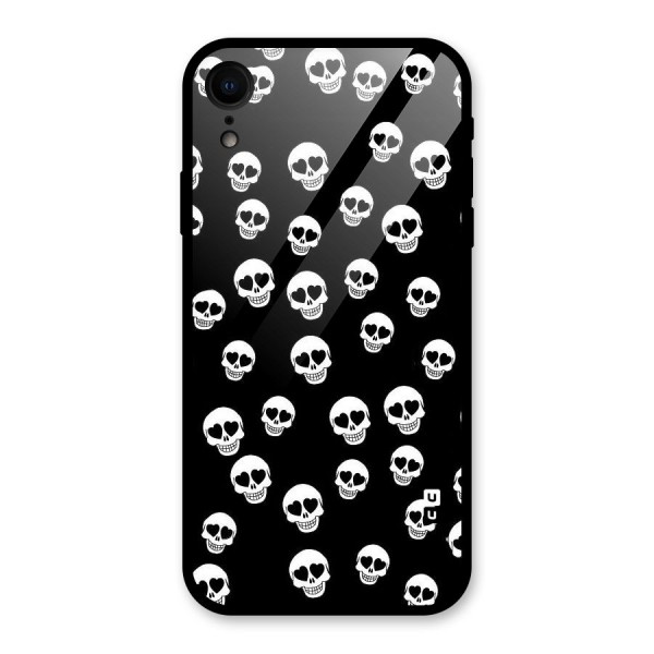 Skull Heart Glass Back Case for iPhone XR
