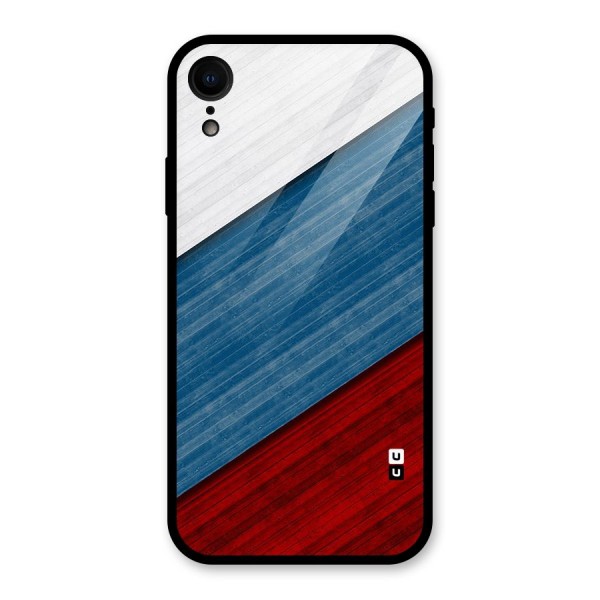 Slant Beautiful Stripe Glass Back Case for iPhone XR