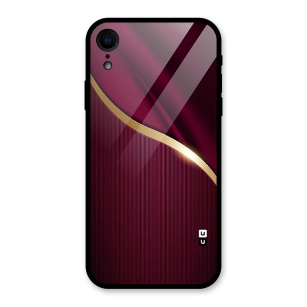 Smooth Maroon Glass Back Case for iPhone XR