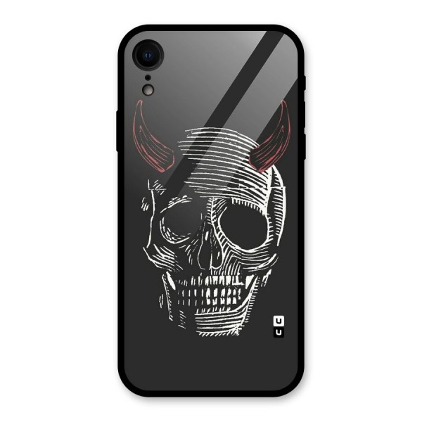 Spooky Face Glass Back Case for iPhone XR