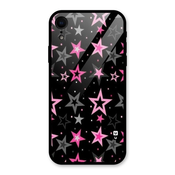 Star Outline Glass Back Case for iPhone XR