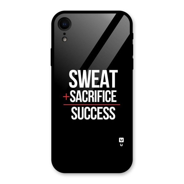 Sweat Sacrifice Success Glass Back Case for iPhone XR