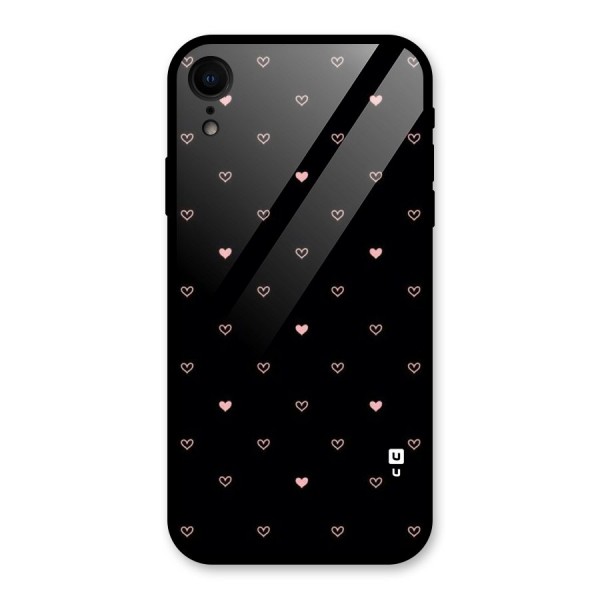 Tiny Little Pink Pattern Glass Back Case for iPhone XR