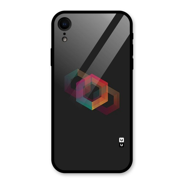 Tri-hexa Colours Glass Back Case for iPhone XR