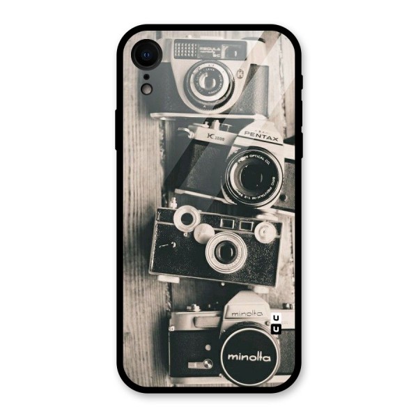 Vintage Style Shutter Glass Back Case for iPhone XR