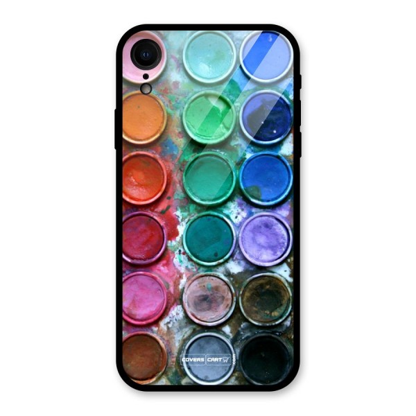 Water Paint Box Glass Back Case for iPhone XR