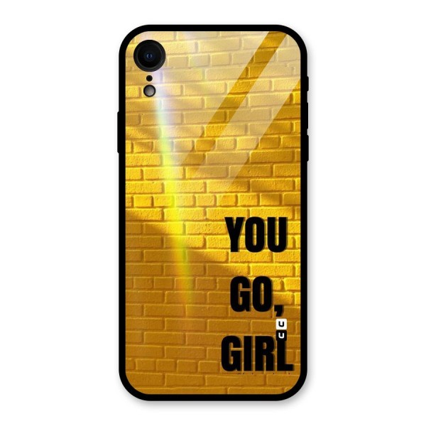 You Go Girl Wall Glass Back Case for iPhone XR