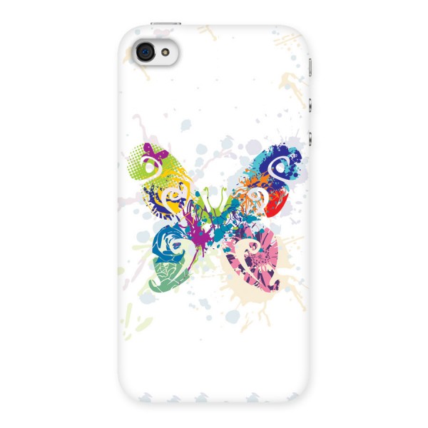 Abstract Butterfly Back Case for iPhone 4 4s