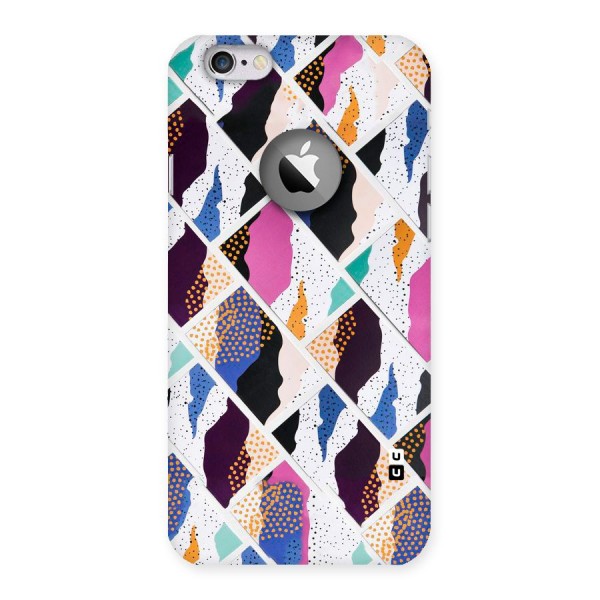 Abstract Polka Back Case for iPhone 6 Logo Cut