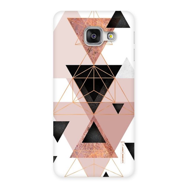 Abstract Rose Gold Triangles Back Case for Galaxy A3 2016