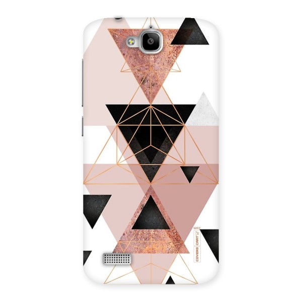 Abstract Rose Gold Triangles Back Case for Honor Holly