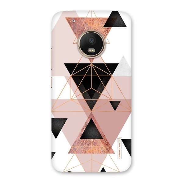 Abstract Rose Gold Triangles Back Case for Moto G5 Plus