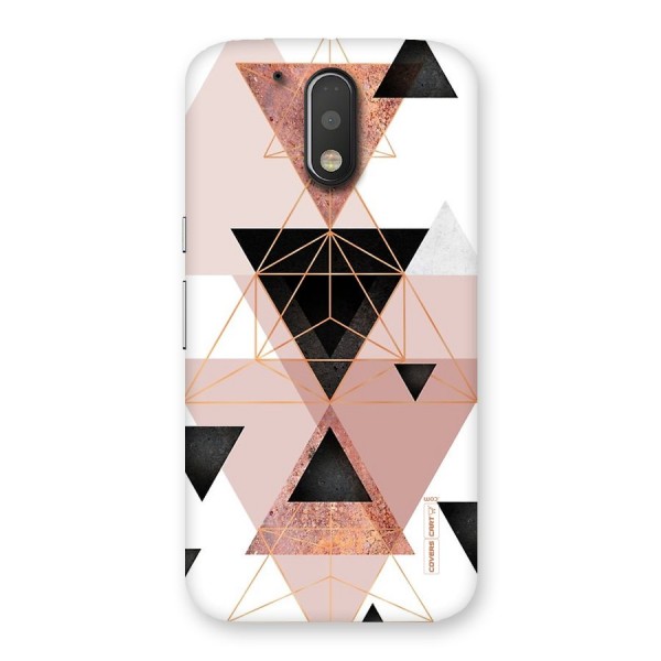 Abstract Rose Gold Triangles Back Case for Motorola Moto G4 Plus