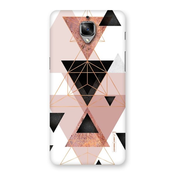 Abstract Rose Gold Triangles Back Case for OnePlus 3T
