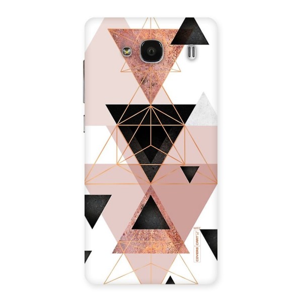 Abstract Rose Gold Triangles Back Case for Redmi 2 Prime