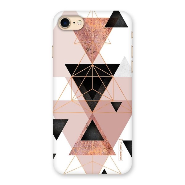 Abstract Rose Gold Triangles Back Case for iPhone 7