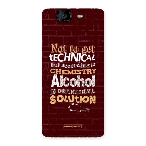Alcohol is Definitely a Solution Back Case for Canvas Knight A350