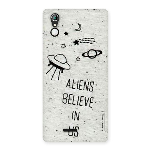 Aliens Believe In Us Back Case for Lava Iris 800