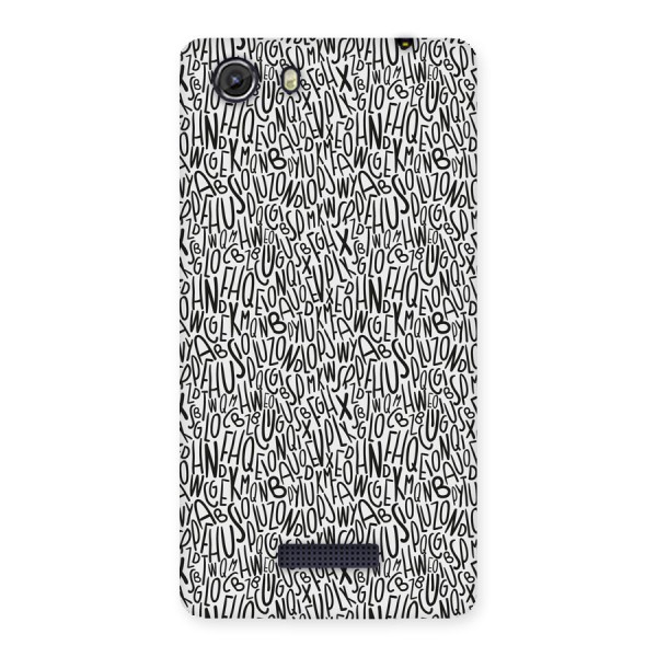 Alphabet Seamless Abstract Back Case for Micromax Unite 3