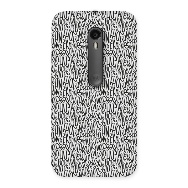 Alphabet Seamless Abstract Back Case for Moto G3