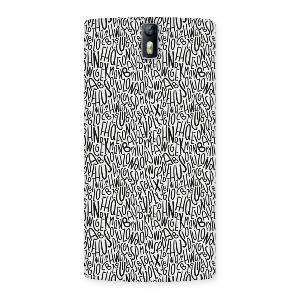 Alphabet Seamless Abstract Back Case for One Plus One