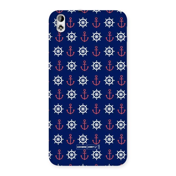 Anchor Pattern Blue Back Case for HTC Desire 816
