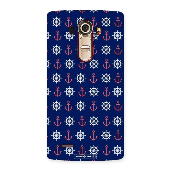 Anchor Pattern Blue Back Case for LG G4