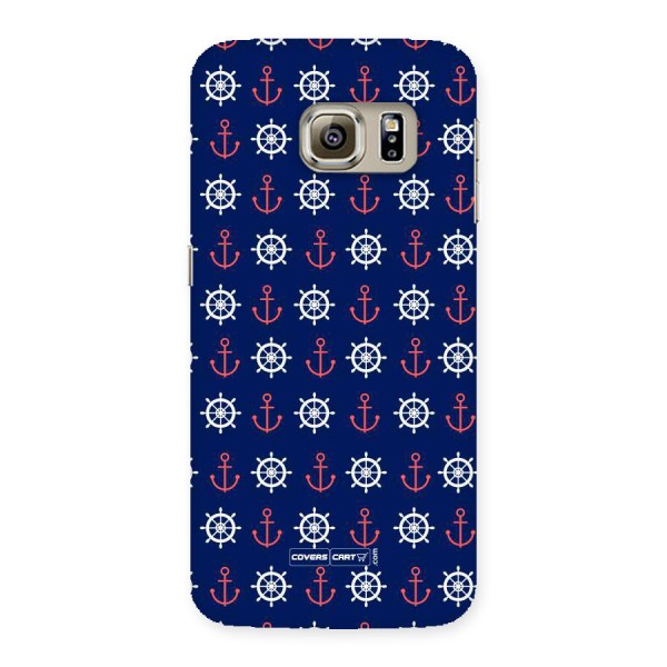 Anchor Pattern Blue Back Case for Samsung Galaxy S6 Edge