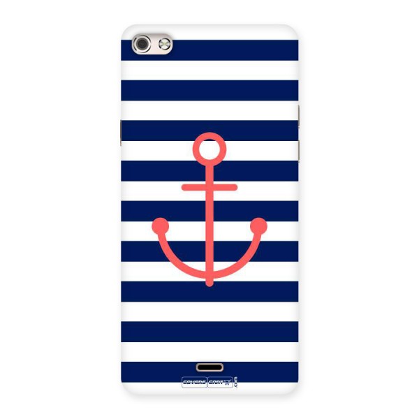 Anchor Stripes Back Case for Micromax Canvas Silver 5