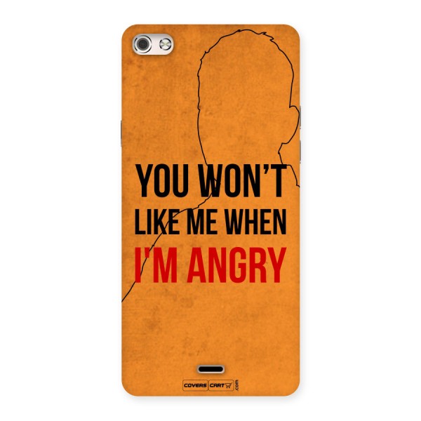When I M Angry Back Case for Micromax Canvas Silver 5