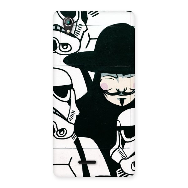 Anonymous Hat Back Case for Lava Iris 800
