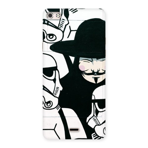 Anonymous Hat Back Case for Micromax Canvas Silver 5