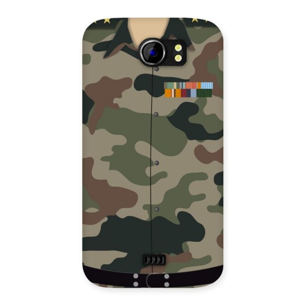 Army Uniform Back Case for Micromax Canvas 2 A110