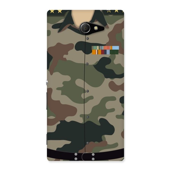 Army Uniform Back Case for Sony Xperia M2