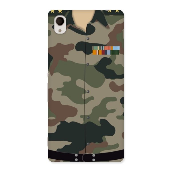 Army Uniform Back Case for Sony Xperia M4