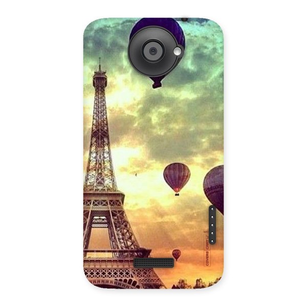 Artsy Hot Balloon And Tower Back Case for HTC One X