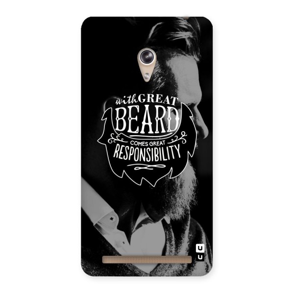 Beard Responsibility Quote Back Case for Zenfone 6