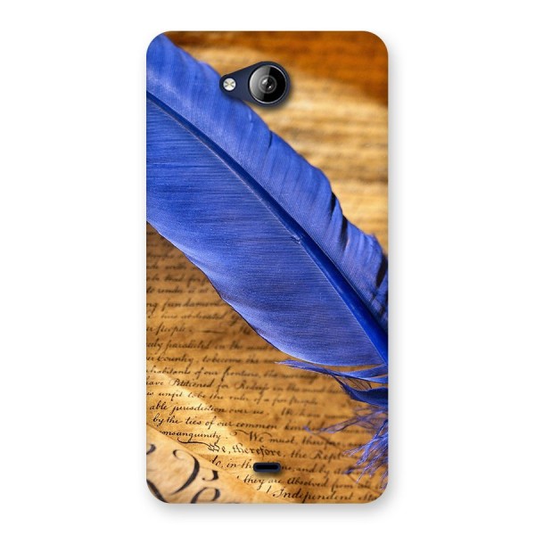 Beautiful Blue Feather Back Case for Canvas Play Q355