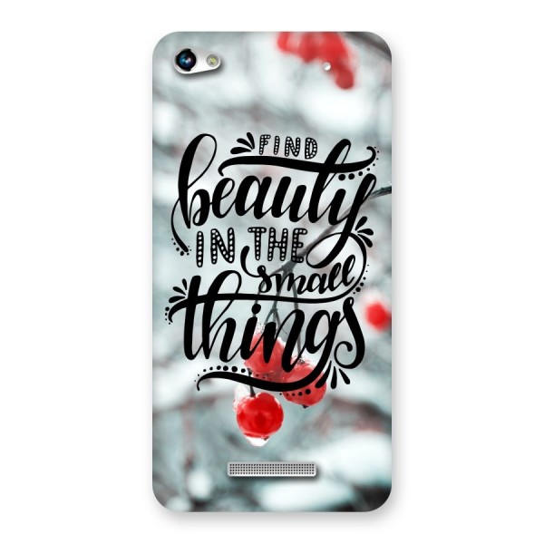 Beauty in Small Things Back Case for Micromax Hue 2