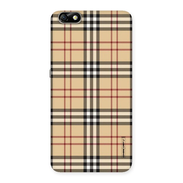 Beige Check Back Case for Honor 4X