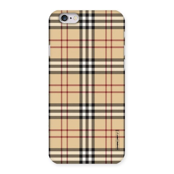 Beige Check Back Case for iPhone 6 6S