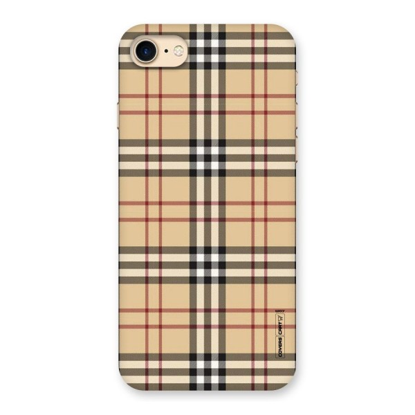 Beige Check Back Case for iPhone 7