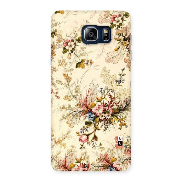 Beige Floral Back Case for Galaxy Note 5